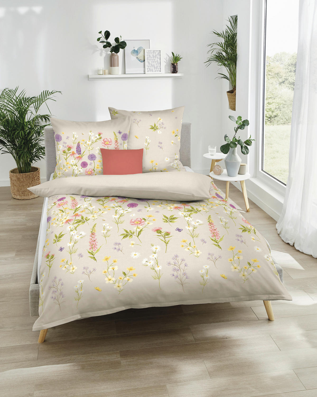 POSTELJINA 140/200 cm saten bež  - bež, Osnovno, tekstil (140/200cm) - Kaeppel