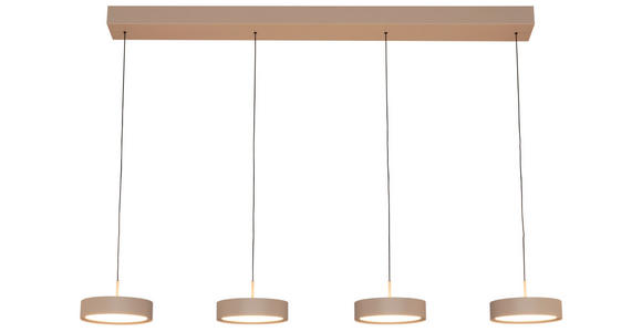 LED-HÄNGELEUCHTE 118/17,5/180 cm  - Sandfarben, Design, Metall (118/17,5/180cm) - Dieter Knoll