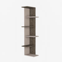 BÜCHERWAND Braun, Mokka  - Braun/Mokka, Design, Holzwerkstoff (37/141/24cm) - Livetastic