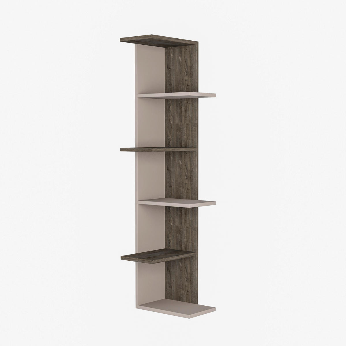 BÜCHERWAND Braun, Mokka  - Braun/Mokka, Design, Holzwerkstoff (37/141/24cm) - Livetastic