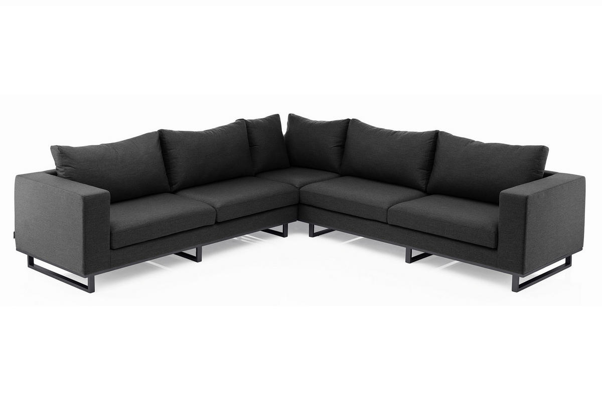 LOUNGEGARNITUR 288/217 cm Aluminium  - Anthrazit, Basics, Textil/Metall (288/217cm) - Kettler