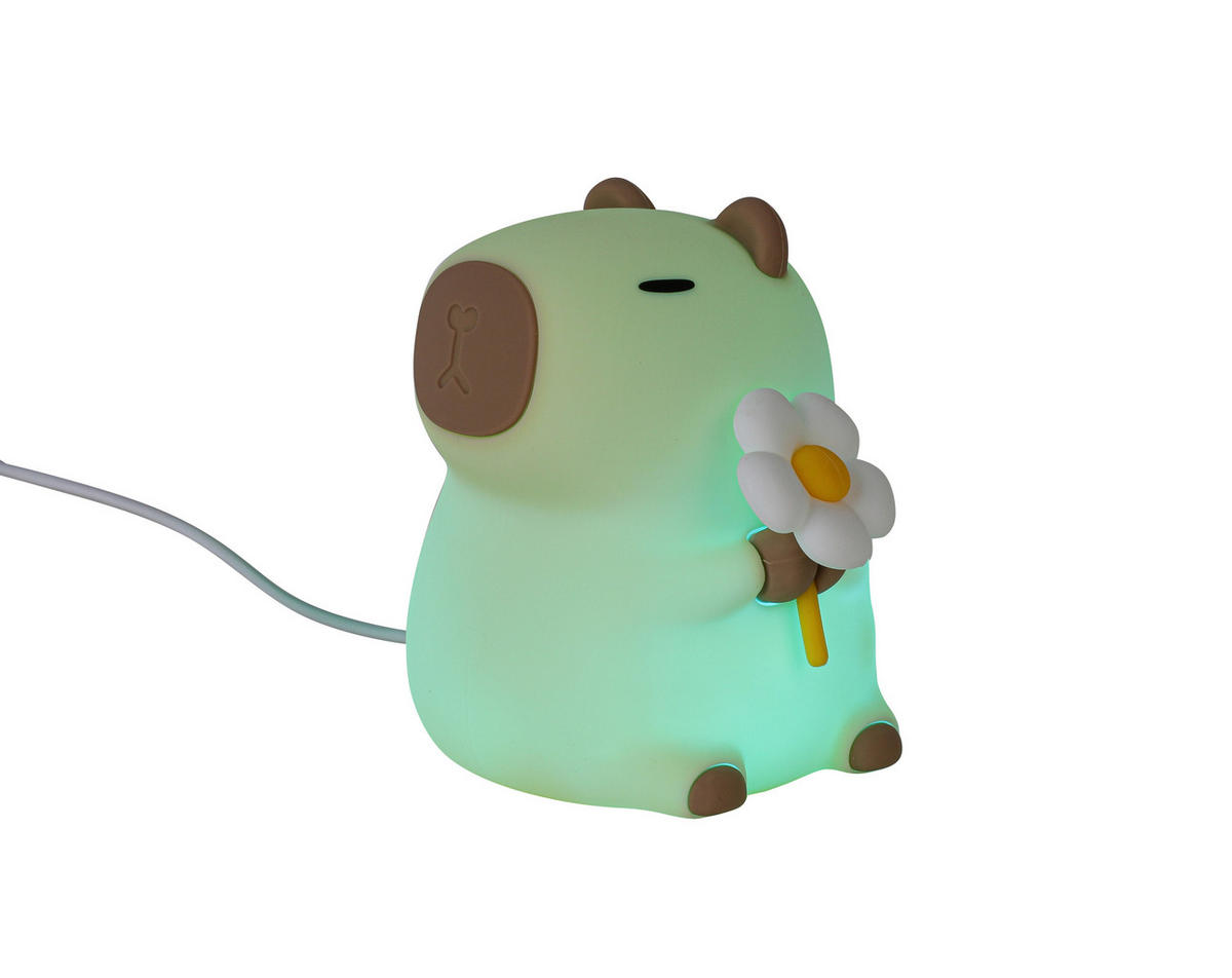 NACHTLICHT Capybara 9,2/11,1/9,1 cm   - Creme, Trend, Kunststoff (9,2/11,1/9,1cm) - Novel