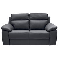 DVOUMÍSTNÁ POHOVKA, tmavě modrá, pravá kůže - tmavě modrá, Basics, kůže (168/99/94cm) - Celina Home