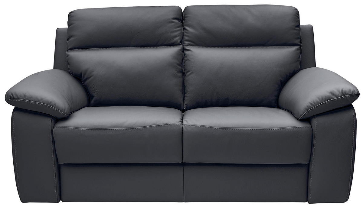 DVOUMÍSTNÁ POHOVKA, tmavě modrá, pravá kůže - tmavě modrá, Basics, kůže (168/99/94cm) - Celina Home