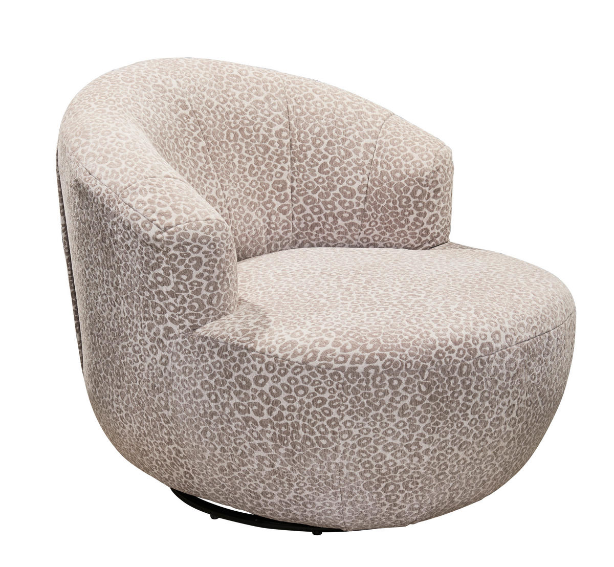 SESSEL Jacquard, Webstoff Beige  - Beige/Schwarz, Modern, Textil/Metall (110/69/107cm) - MID.YOU