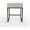 NACHTSCHRANK 45/55/45 cm  - Creme/Schwarz, Design, Textil/Metall (45/55/45cm) - Esposa