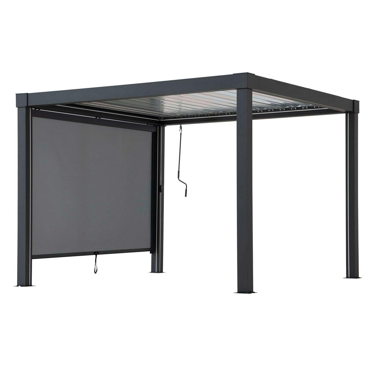 PAVILLON-ROLLO   - Grau, Basics, Textil/Metall (272/180cm) - Modante