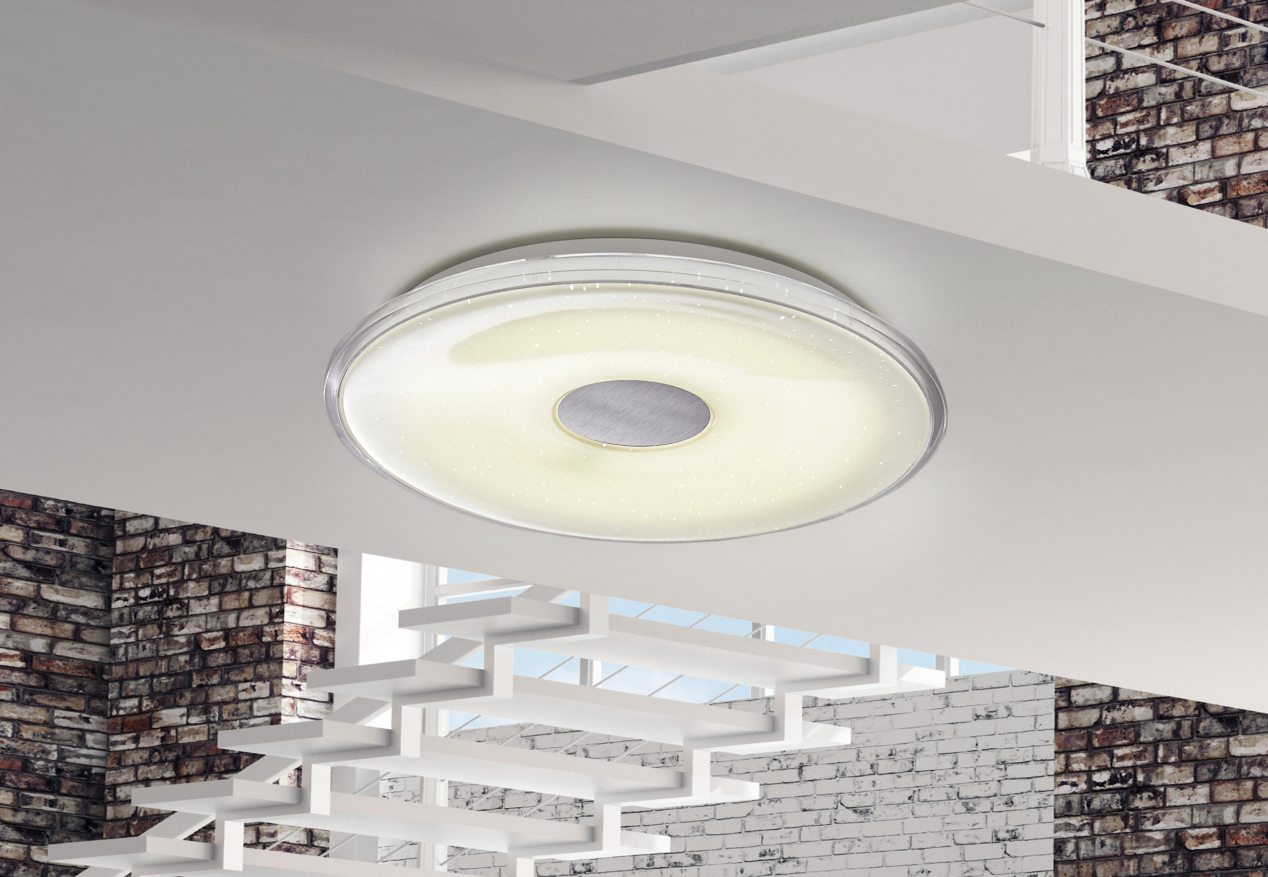 LED-DECKENLEUCHTE 42,5/6 cm   - Weiß, Design, Kunststoff (42,5/6cm)