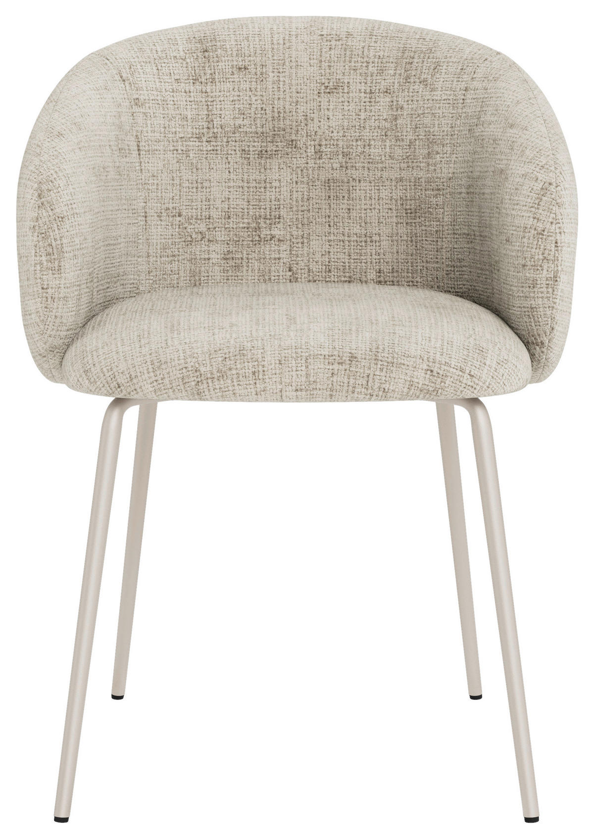 ARMLEHNSTUHL  in Stahl Flachgewebe  - Beige/Grau, Design, Textil/Metall (55/79/55cm) - MID.YOU