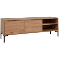 TV DIEL, dub artisan,  - antracitová/dub artisan, Design, kov/kompozitné drevo (150/49/40cm) - MID.YOU