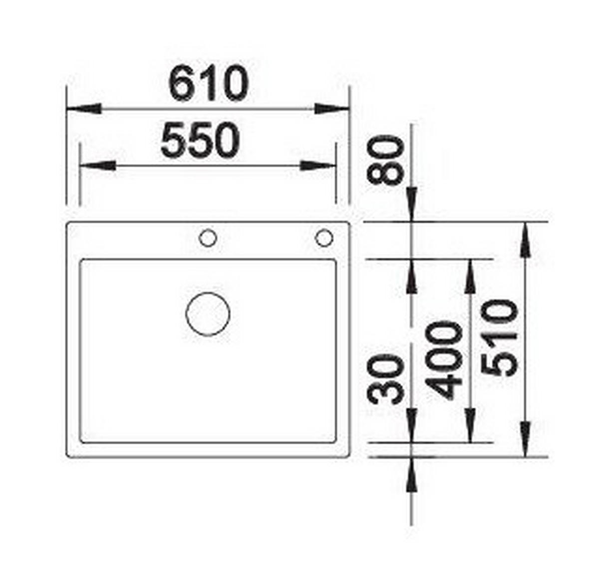 SPÜLE 521639  - Edelstahlfarben, Basics, Metall (61/19/51cm) - Blanco