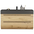 WASCHTISCHKOMBI 121 cm  - Alteiche/Schwarz, MODERN, Holz/Keramik (121cm) - Dieter Knoll