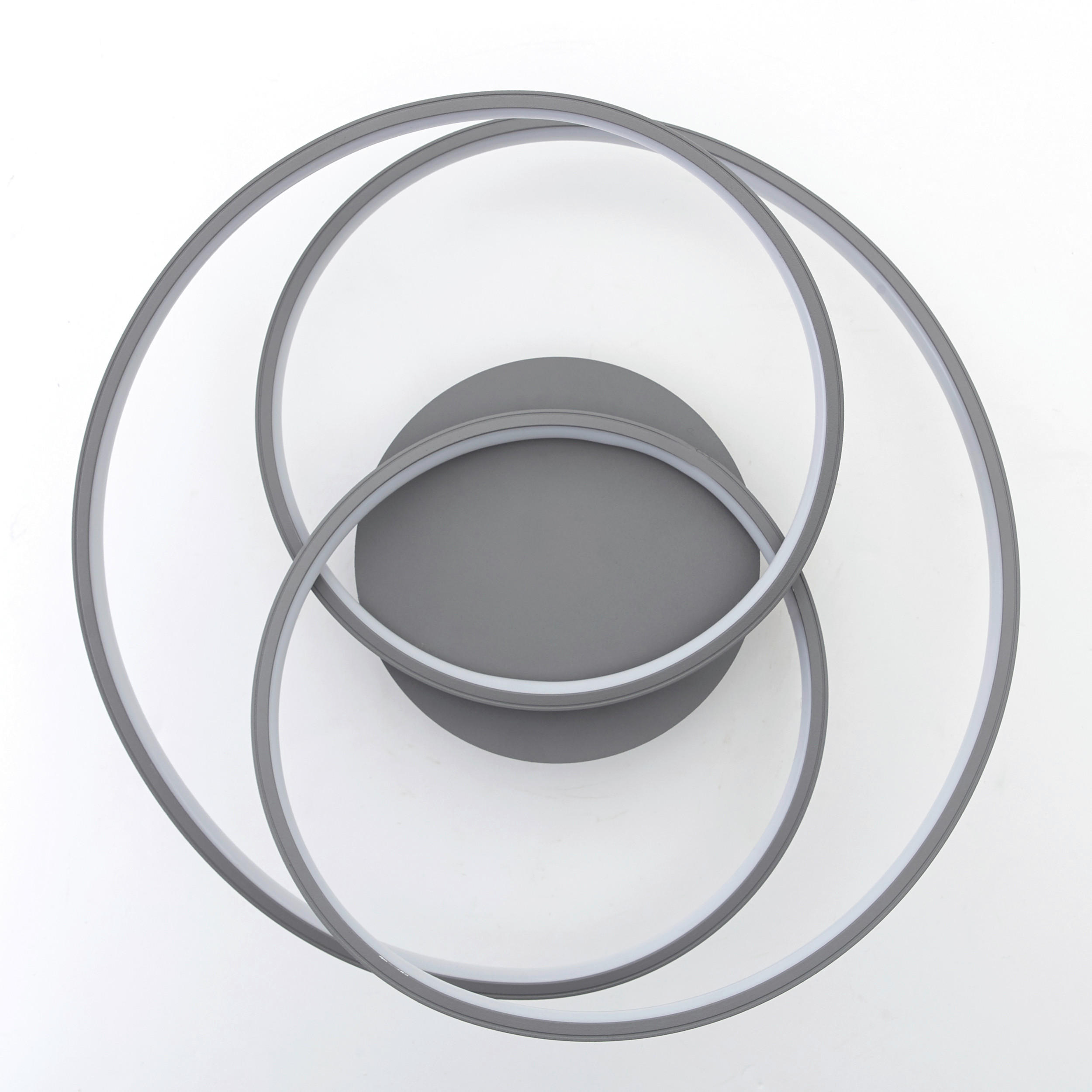 LED-DECKENLEUCHTE  40/13 cm    - Grau, Konventionell, Glas/Metall (40/13cm) - Brilliant
