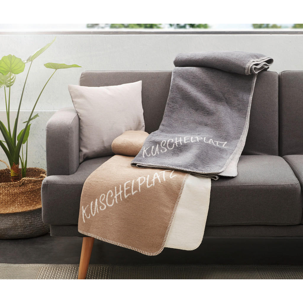 Thumbnail - Novel Wohndecke Kuschelplatz Novel, Anthrazit, Silber, Textil, Uni, 150x200 cm, Textiles Vertrauen - Oeko-Tex®, Kettelra...