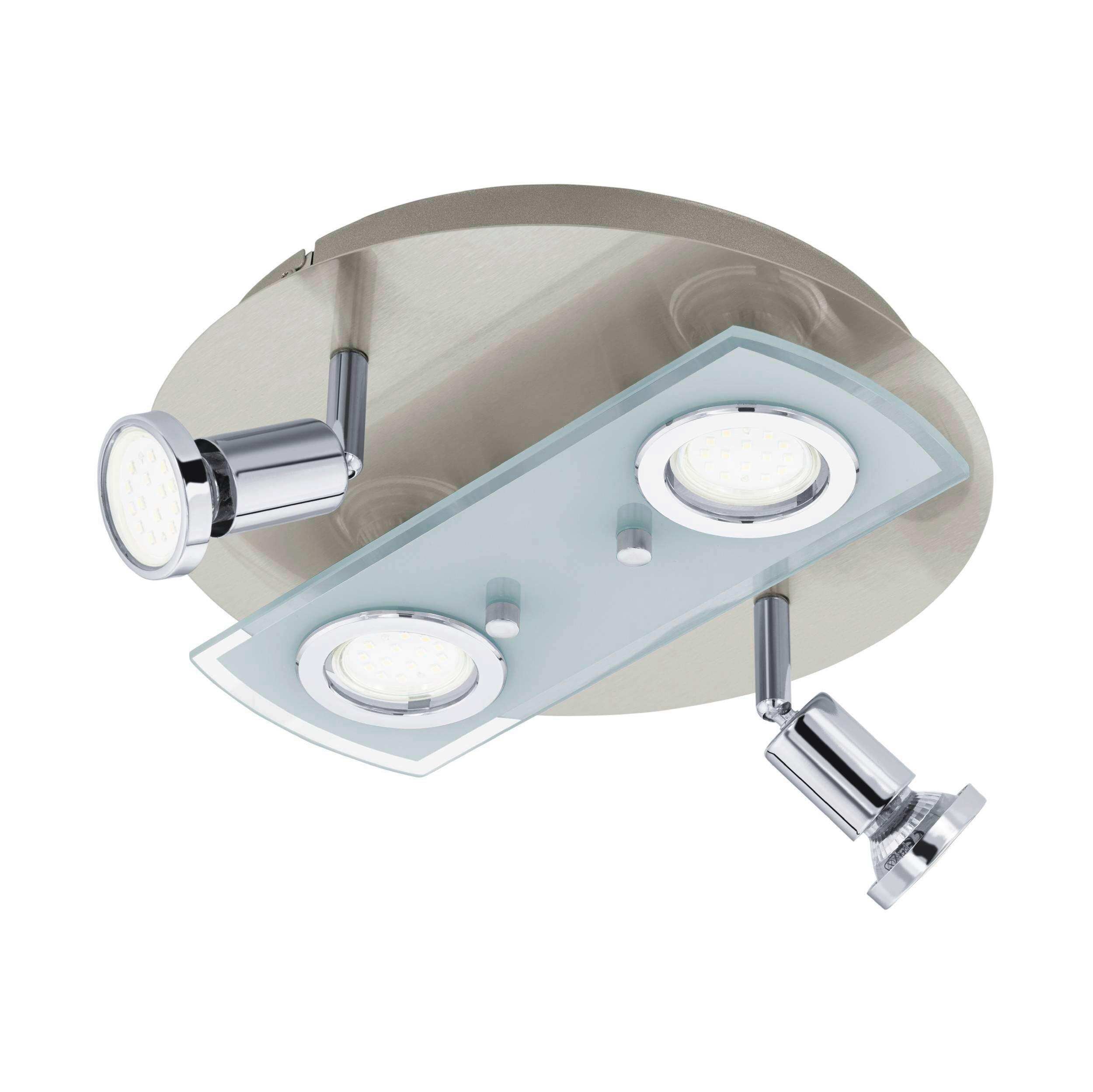 PLAFONIERĂ CU LED - alb/transparent, Basics, sticlă/metal (29cm)