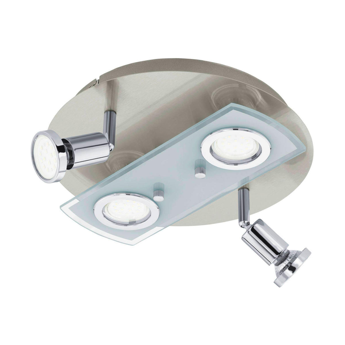 PLAFONIERĂ CU LED - alb/transparent, Basics, sticlă/metal (29cm)