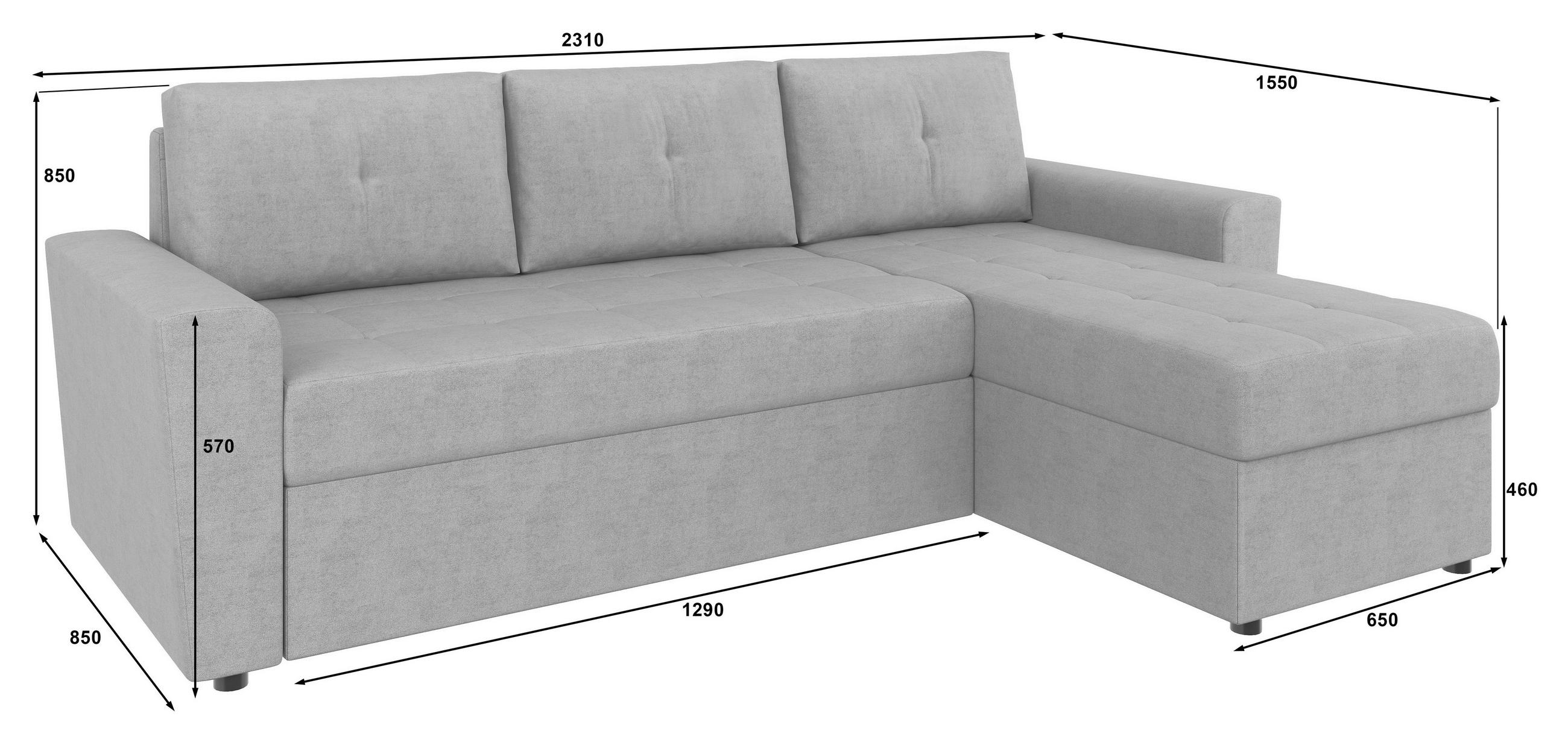 Thumbnail - Mid.you Ecksofa Termoli, Dunkelblau, Textil, 3-Sitzer, Füllung: Schaumstoff, Ottomane rechts, L-Form, 231x155 cm, Made i...