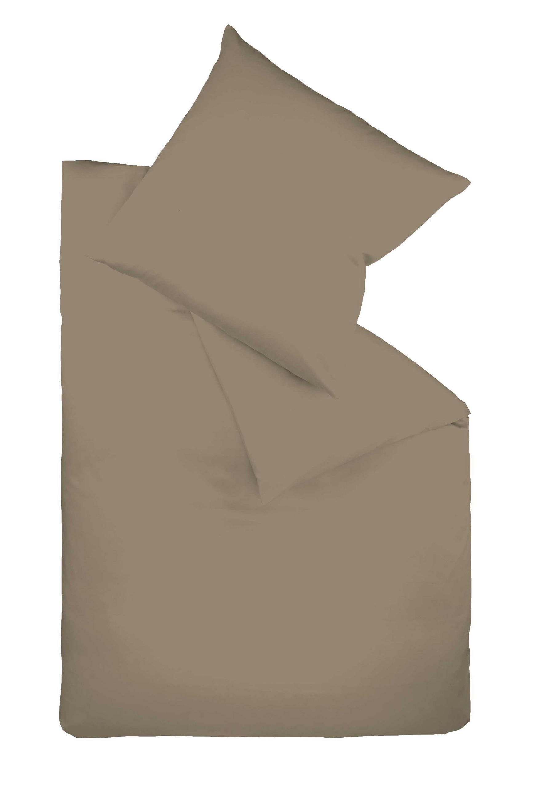BETTWÄSCHE 3-teilig Satin 200/200 cm  - Dunkelbraun, Basics, Textil (200/200cm) - Fleuresse