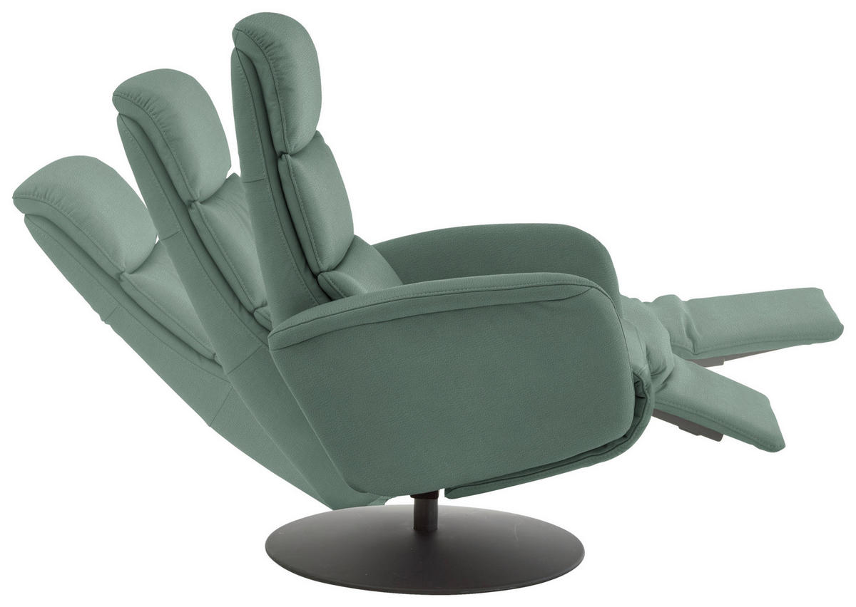 RELAXSESSEL in Leder Opal  - Opal/Schwarz, Design, Leder/Metall (76/108/86cm) - Dieter Knoll
