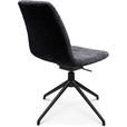 STUHL  in Aluminium Bouclé Metall, Textil  - Lavagrau/Schwarz, Design, Textil/Metall (46/81,5-84,5/55cm) - Johann Jakob