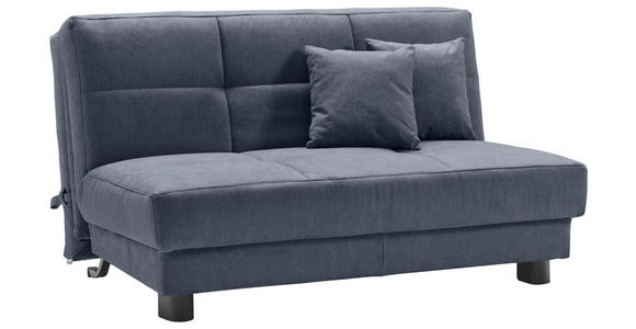 SCHLAFSOFA in Textil Dunkelblau  - Schwarz/Dunkelblau, KONVENTIONELL, Textil/Metall (145/85/100cm) - Carryhome