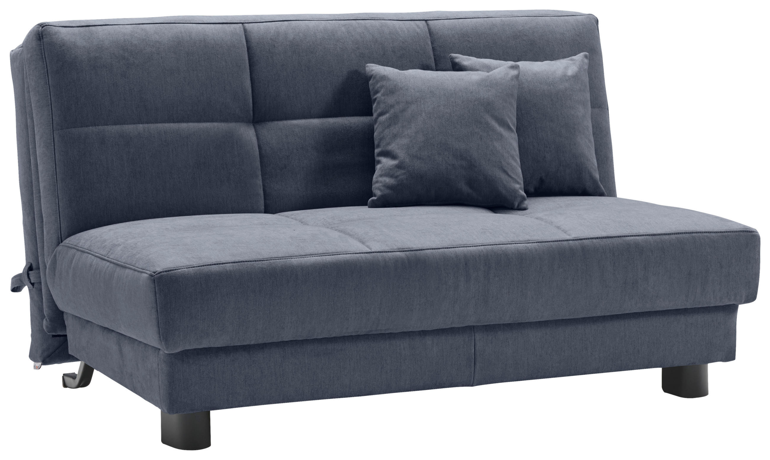 SCHLAFSOFA Mikrovelours Dunkelblau  - Schwarz/Dunkelblau, KONVENTIONELL, Textil/Metall (145/85/100cm) - Carryhome