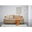 SCHLAFSOFA  in Cord Hellbraun  - Chromfarben/Hellbraun, Design, Textil/Metall (200/78/90cm) - Venda