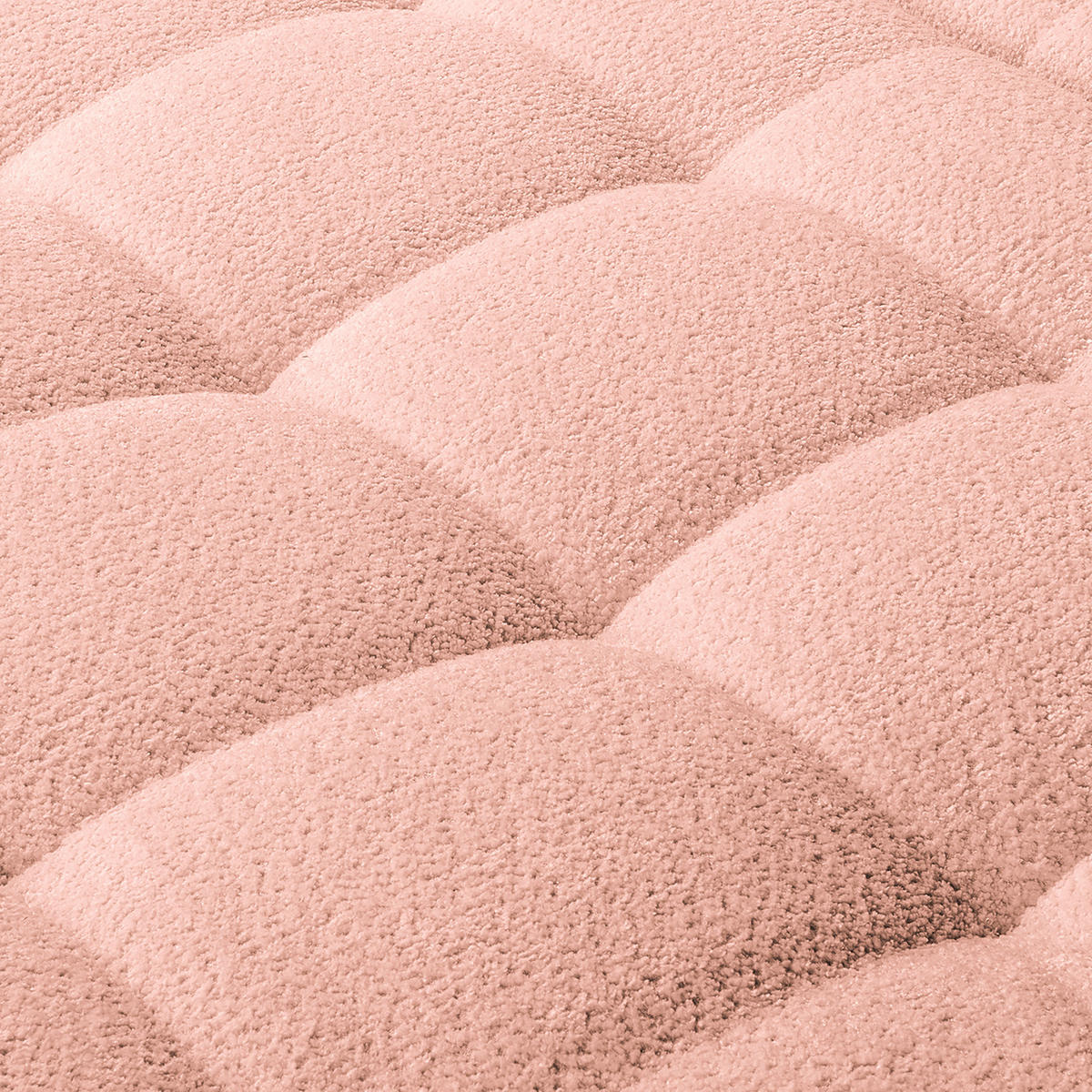 BIGSOFA in Teddystoff Rosa  - Schwarz/Rosa, Design, Kunststoff/Textil (284/94/148cm) - Livetastic