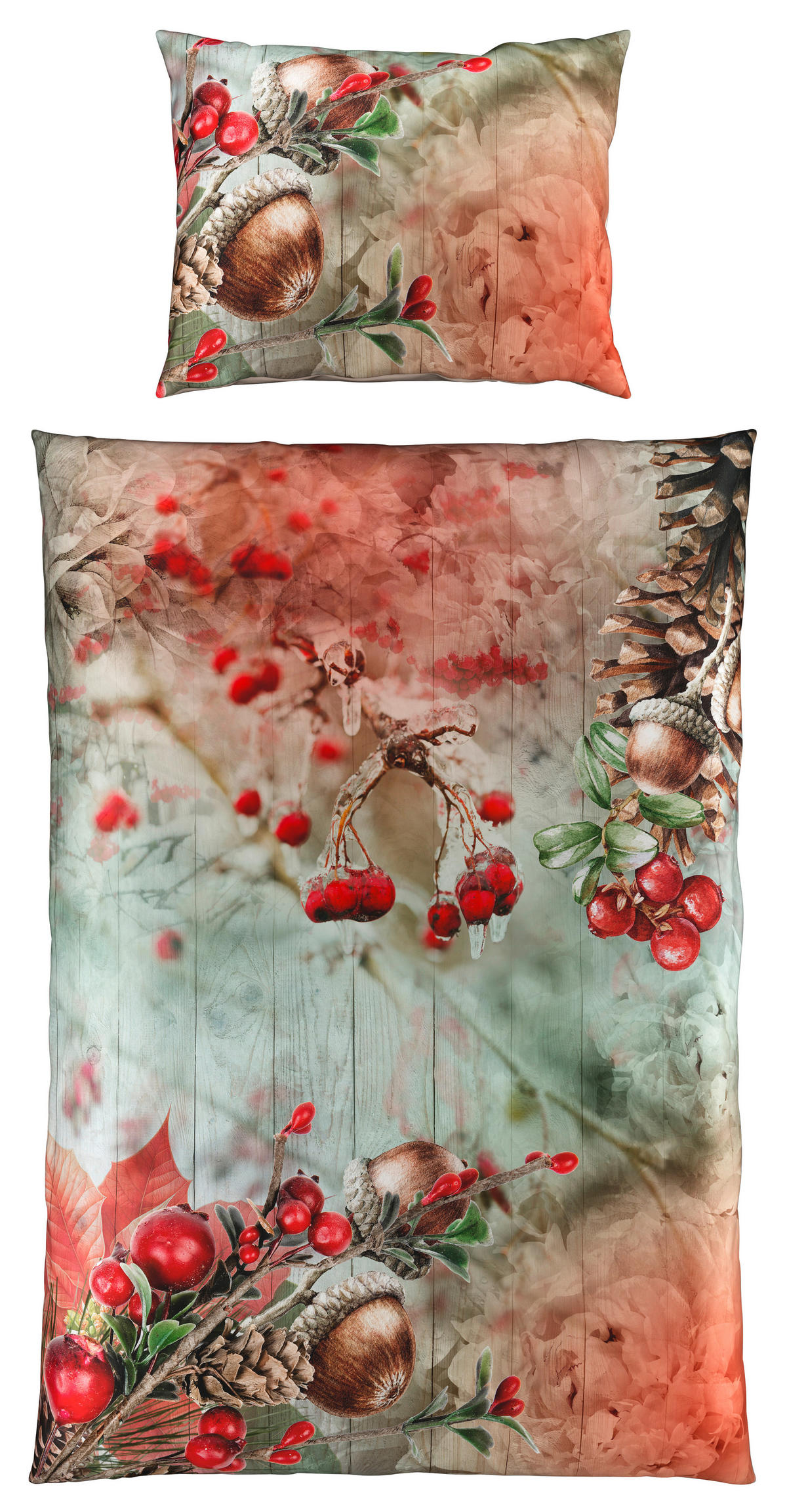 POSTELJNINA WINTER 140/200 cm saten večbarvno  - večbarvno, Konvencionalno, tekstil (140/200cm) - Esposa