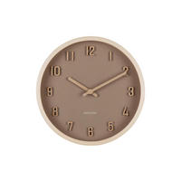 WANDUHR Nervadura Hellbraun  - Hellbraun, Basics, Holzwerkstoff (22cm) - Karlsson
