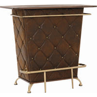BAR in Braun, Eichefarben, Goldfarben  - Eichefarben/Goldfarben, Design, Holzwerkstoff/Textil (120/104/48cm)
