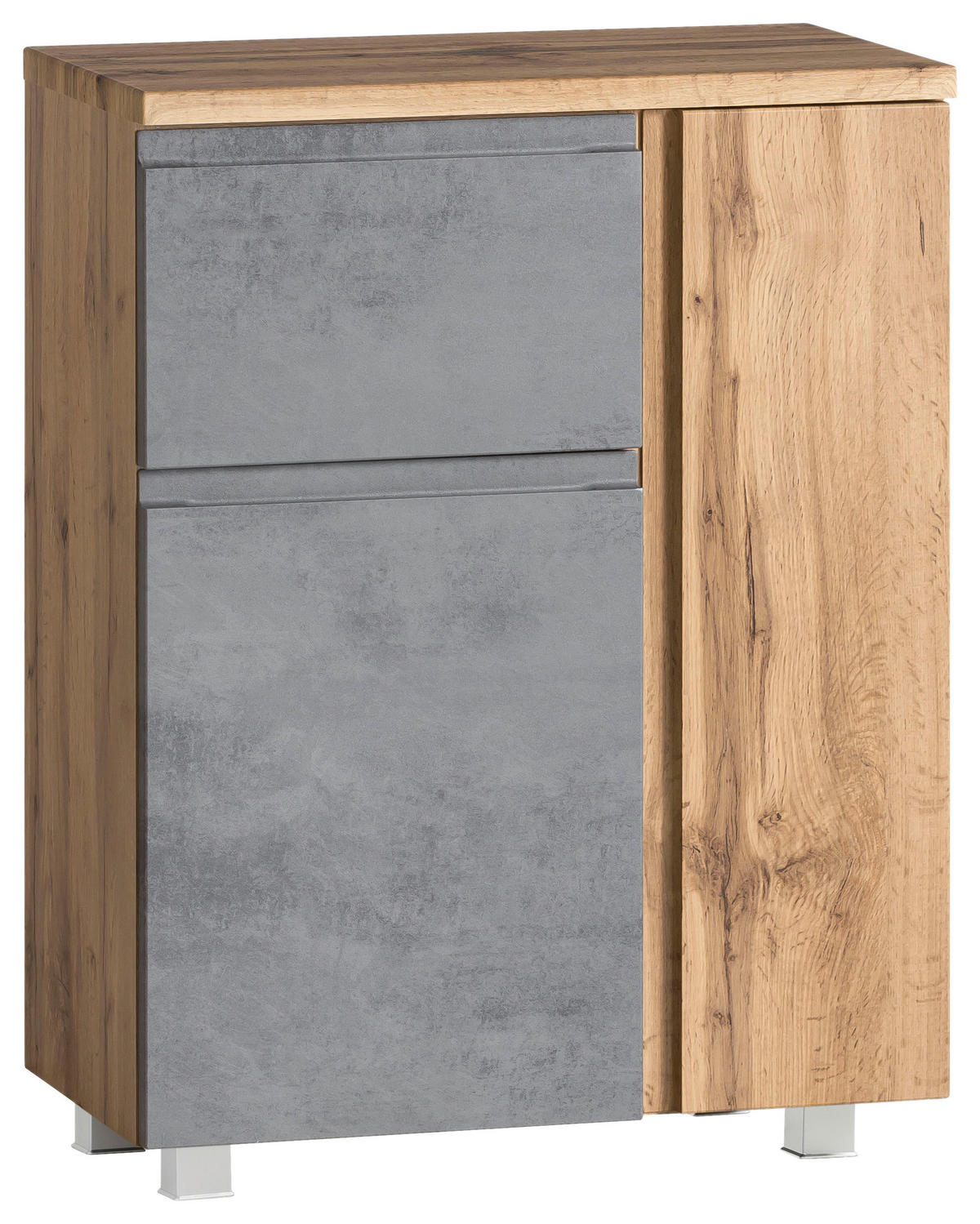 UNTERSCHRANK 65/79/35 cm   - Eiche Wotan/Hellgrau, MODERN, Holzwerkstoff (65/79/35cm) - Held