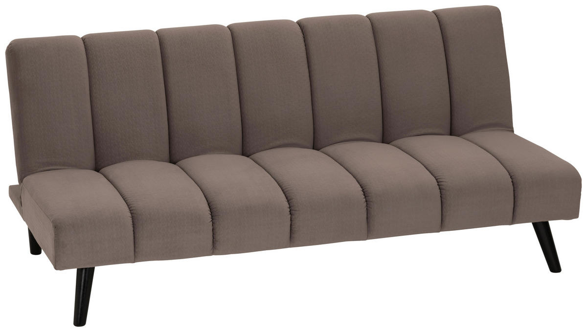 JUGEND- UND KINDERSOFA Flanell Braun  - Schwarz/Braun, MODERN, Holz/Textil (180/81/93cm) - P & B