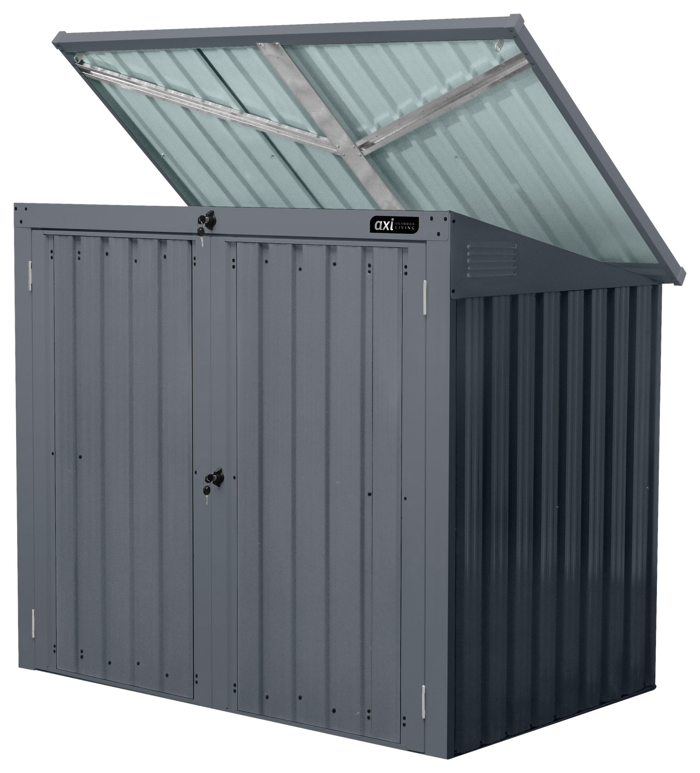 SOPTUNNA BOX - antracit, Klassisk, metall (158/134/101cm)