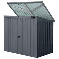 MÜLLTONNENBOX - Anthrazit, KONVENTIONELL, Metall (158/134/101cm) - Ambia Garden