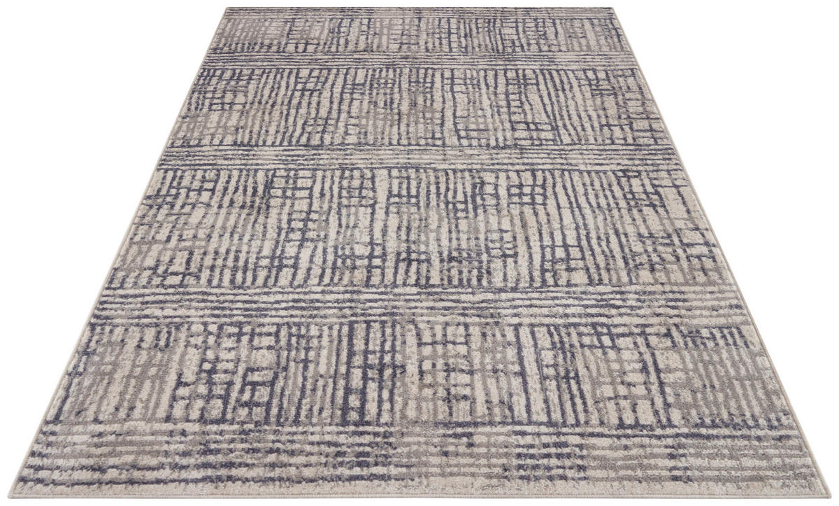 FLACHWEBETEPPICH 160/235 cm Terrain Creme, Grau  - Creme/Grau, Design, Kunststoff/Textil (160/235cm)