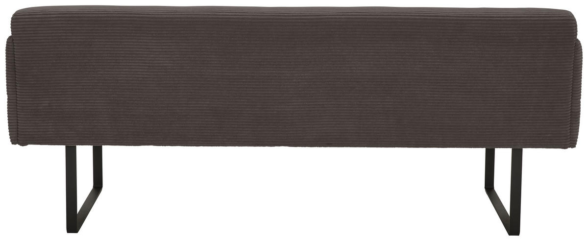 SITZBANK 217/85/69 cm Cord Mokka Metall  - Schwarz/Mokka, Design, Textil/Metall (217/85/69cm) - Musterring