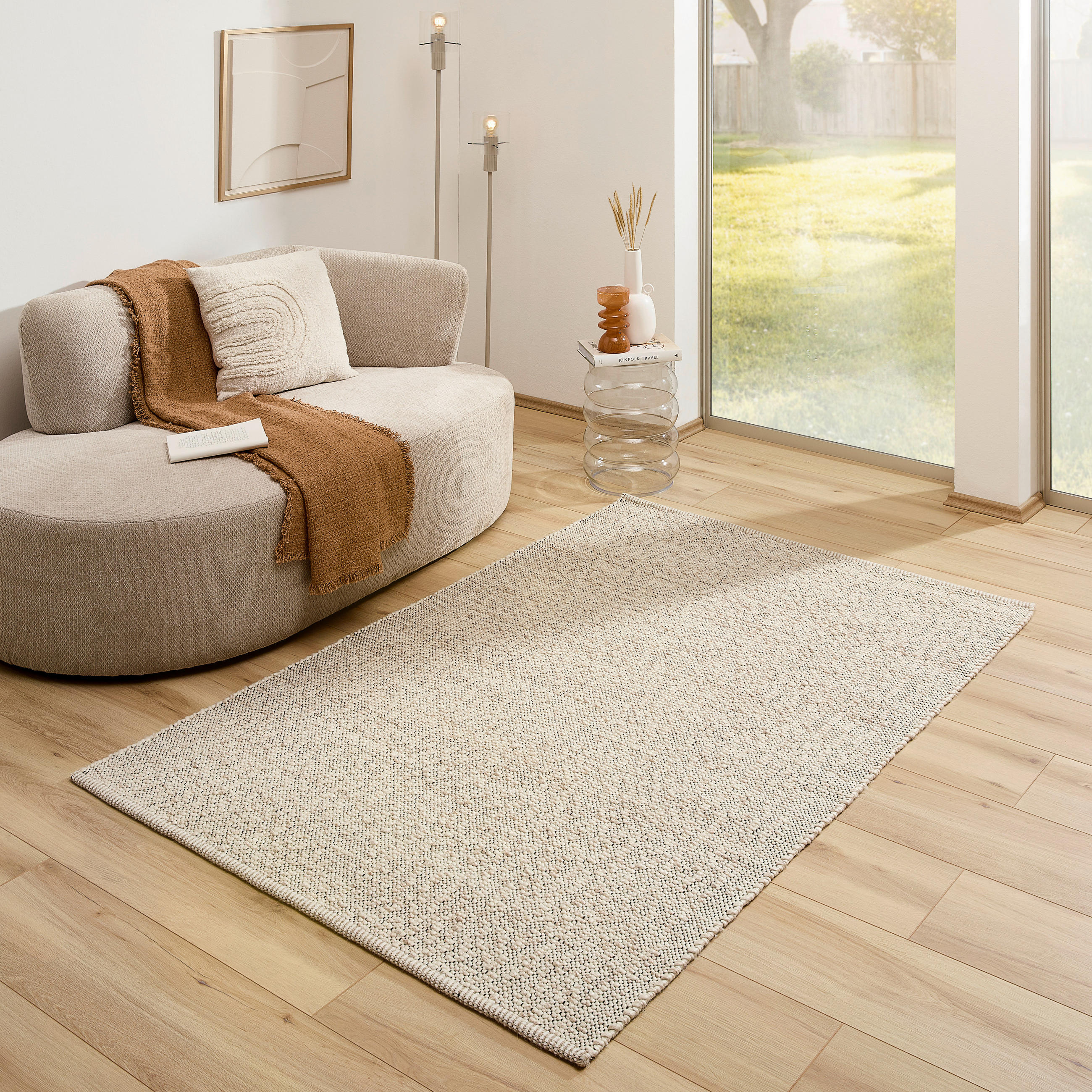 HANDWEBTEPPICH 70/140 cm Beige  - Beige, Natur, Textil (70/140cm) - Linea Natura