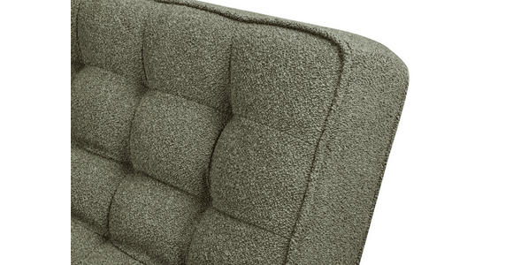 SITZBANK 183/90/79 cm Webstoff Grün Eiche vollmassiv  - Eichefarben/Grün, Design, Holz/Textil (183/90/79cm) - Linea Natura