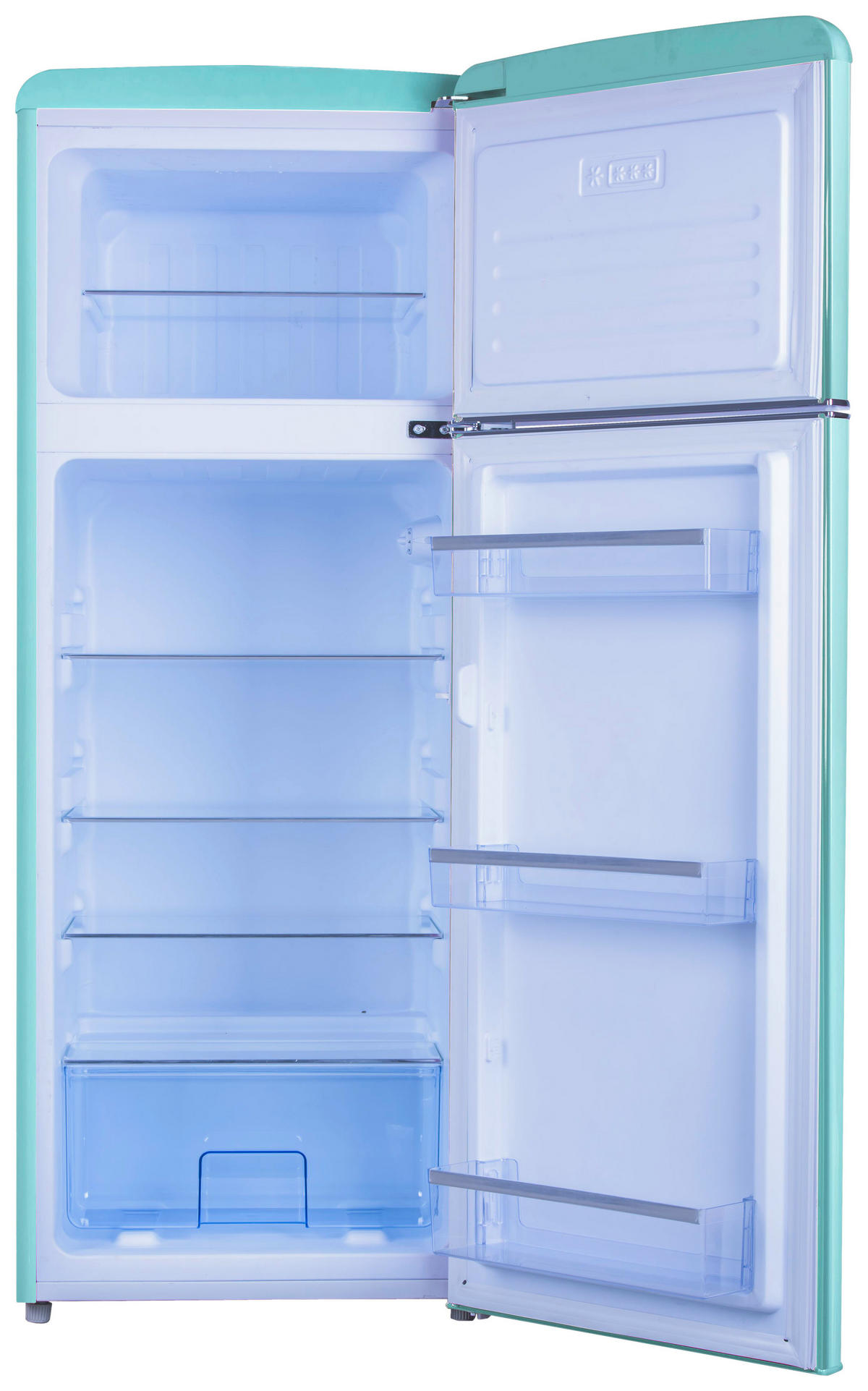 KÜHL-GEFRIER-KOMBINATION KGC15632T  - Hellblau, Basics, Metall (55/144/61,5cm) - Amica