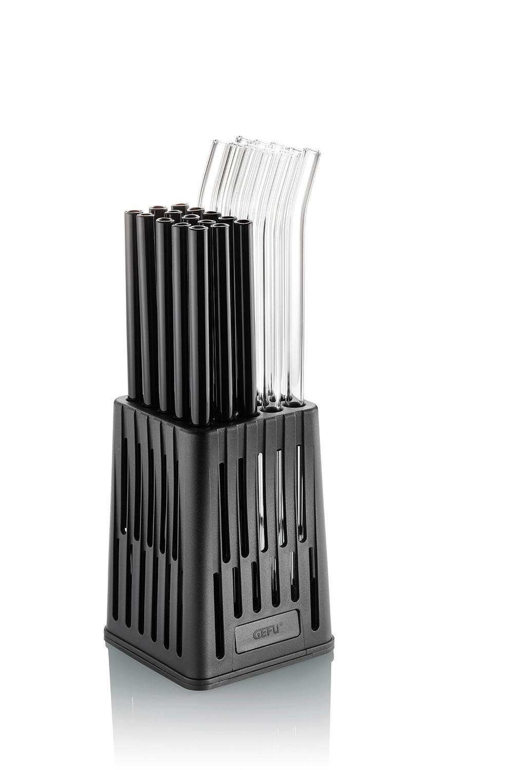 Trinkhalmspülkorb - Schwarz, Basics, Kunststoff (7,7/7,7/11cm) - Gefu