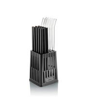 Trinkhalmspülkorb - Schwarz, Basics, Kunststoff (7,7/7,7/11cm) - Gefu