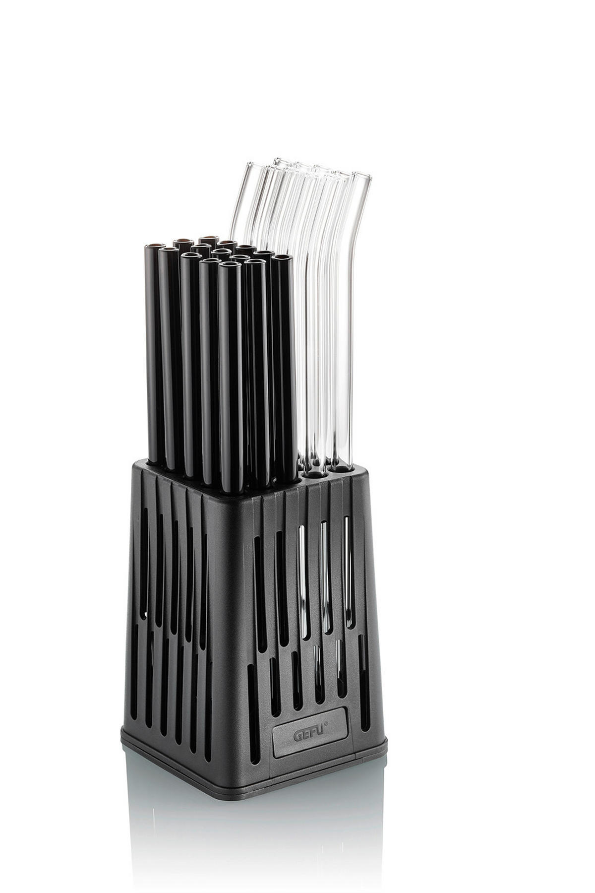Trinkhalmspülkorb - Schwarz, Basics, Kunststoff (7,7/7,7/11cm) - Gefu