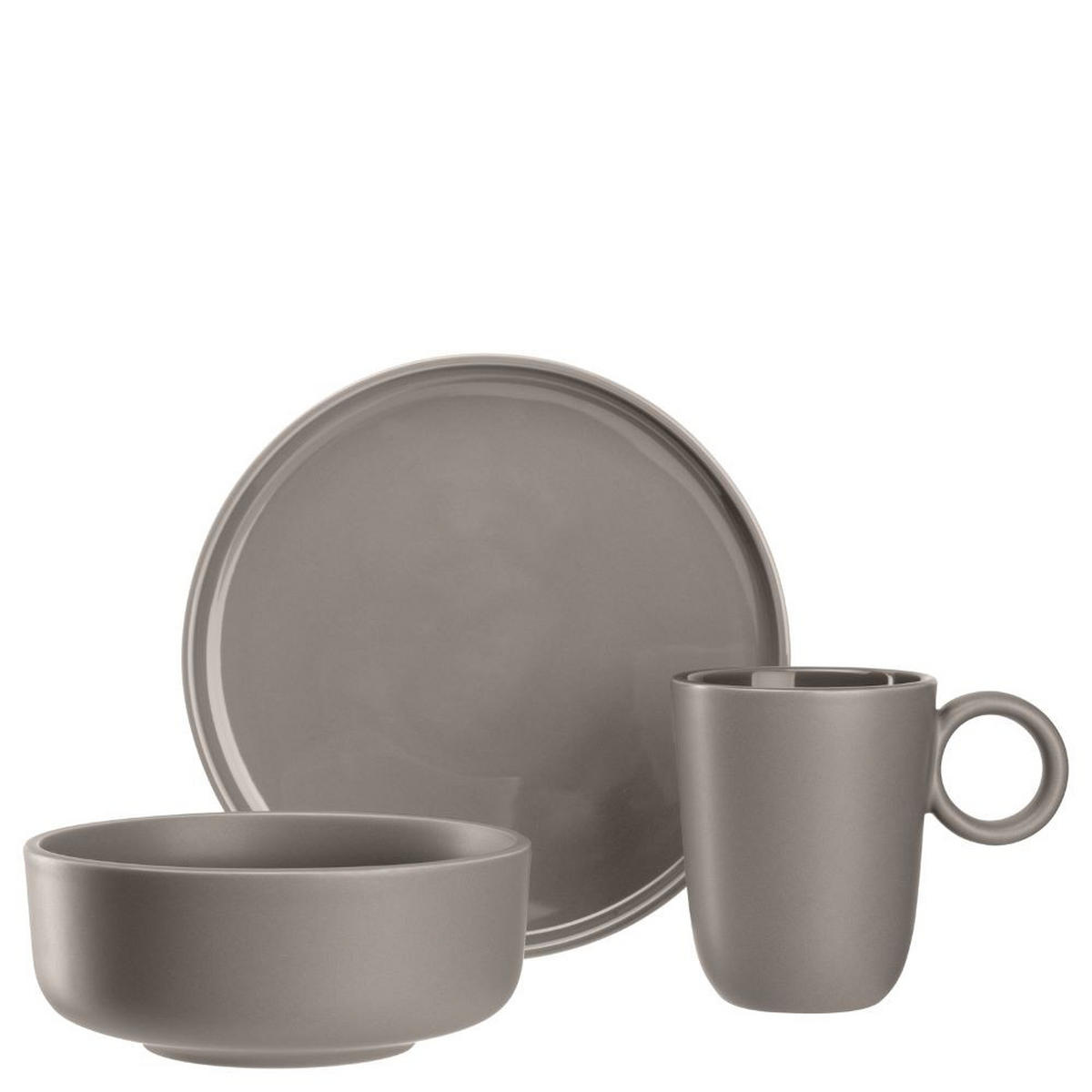 KOMBISERVICE ROMA 6-teilig  - Taupe, Konventionell, Keramik (25,00/26,00/22,50cm) - Leonardo