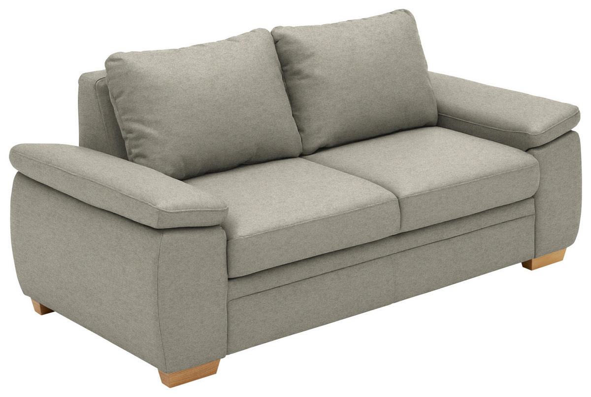 SCHLAFSOFA  in Chenille Greige  - Greige, KONVENTIONELL, Holz/Textil (166/90/100cm) - Beldomo Style