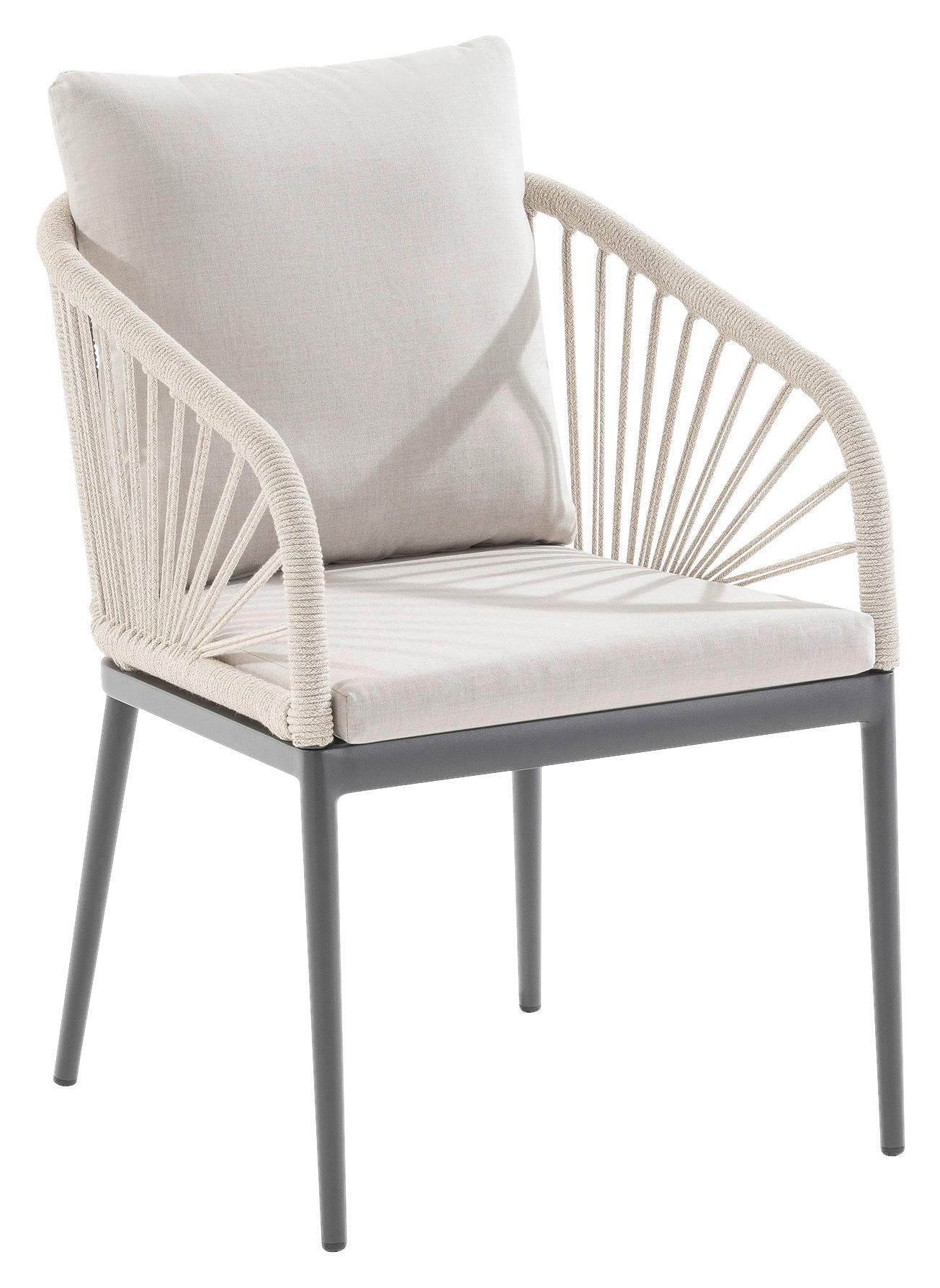 GARTENSESSEL - Anthrazit/Beige, Design, Textil/Metall (56/87/63cm)