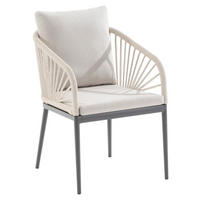 GARTENSESSEL Metall, Textil Anthrazit, Beige  - Anthrazit/Beige, Design, Textil/Metall (56/87/63cm)