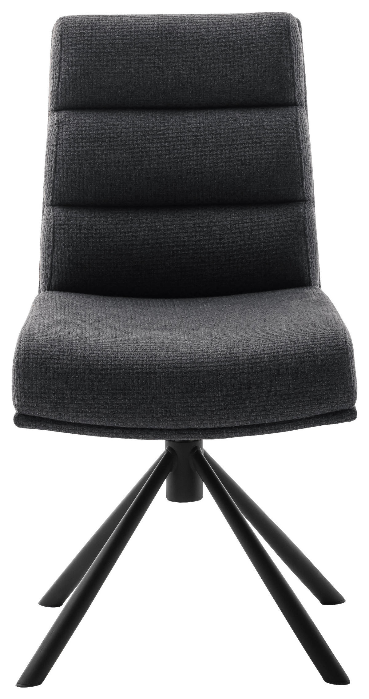 STUHL  in Stahl Webstoff Metall, Textil  - Anthrazit/Schwarz, Design, Textil/Metall (47/90/64cm) - Dieter Knoll