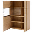 HIGHBOARD  in 94/139/39 cm  - Eichefarben/Silberfarben, KONVENTIONELL, Glas/Holzwerkstoff (94/139/39cm) - Cantus