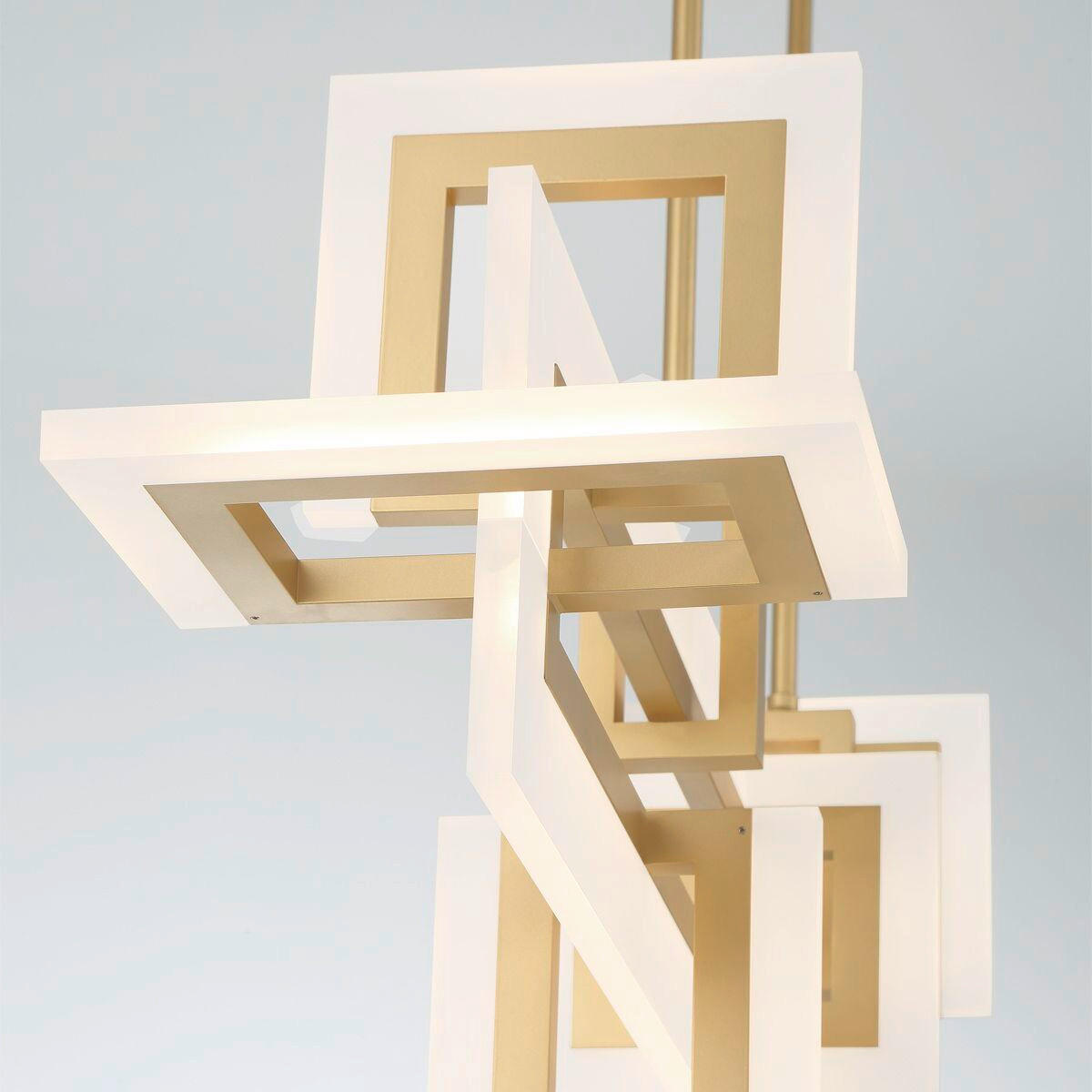 LED-HÄNGELEUCHTE 122,8/50/23,1 cm    - Messingfarben, Design, Glas/Metall (122,8/50/23,1cm) - Elstead Lighting